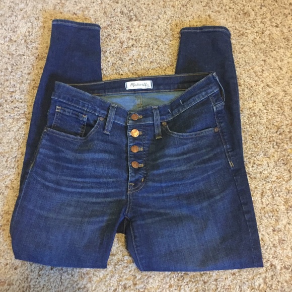 Madewell Denim - Madewell 9” High Rise Skinny Button Front Petite